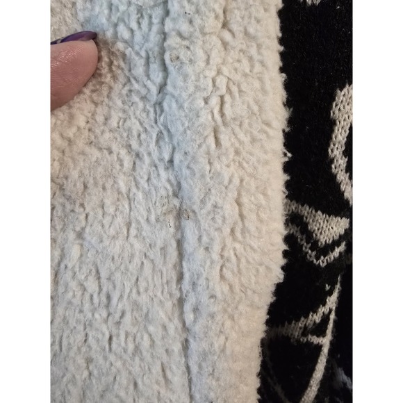 Harry Potter Horcrux Sherpa Cardigan Black & White 3X READ - Picture 5 of 8